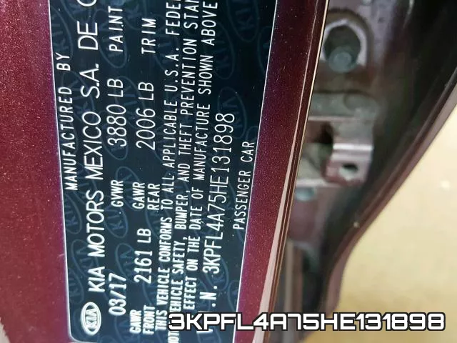 3KPFL4A75HE131898 фото 2