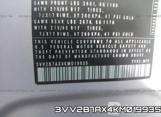 3VV2B7AX4KM019935 фото 10