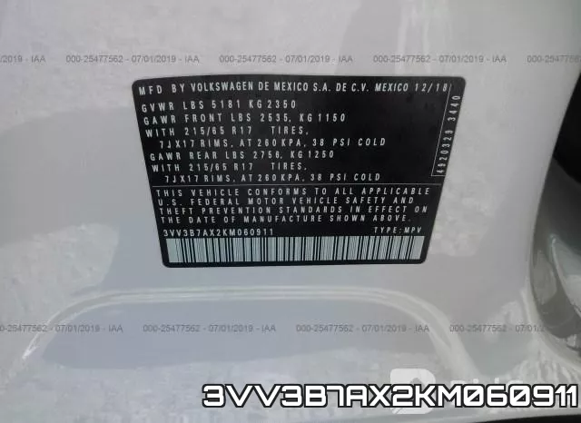 3VV3B7AX2KM060911 фото 10