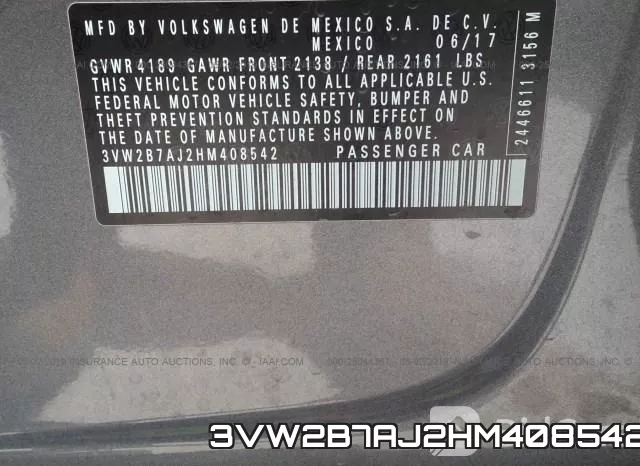 3VW2B7AJ2HM408542 фото 10