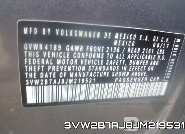 3VW2B7AJ8JM219531 фото 10