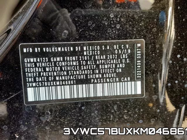 3VWC57BUXKM046861 фото 2