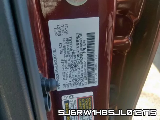 5J6RW1H85JL012175 фото 2