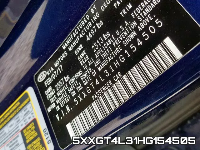 5XXGT4L31HG154505 фото 2
