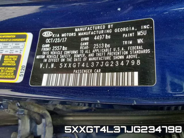 5XXGT4L37JG234798 фото 2