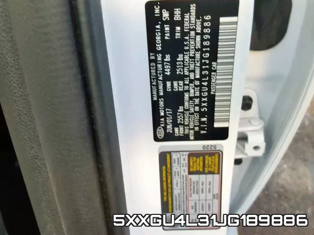 5XXGU4L31JG189886 фото 2
