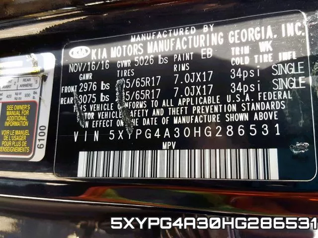 5XYPG4A30HG286531 фото 2