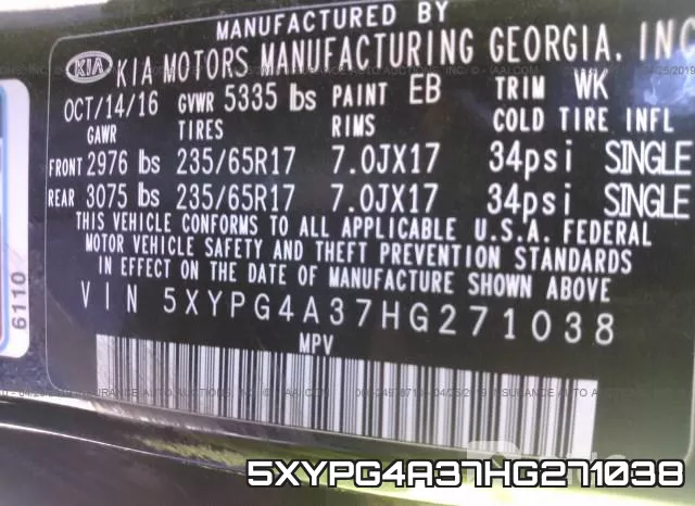 5XYPG4A37HG271038 фото 10