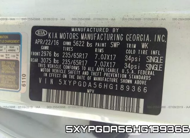 5XYPGDA56HG189366 фото 10