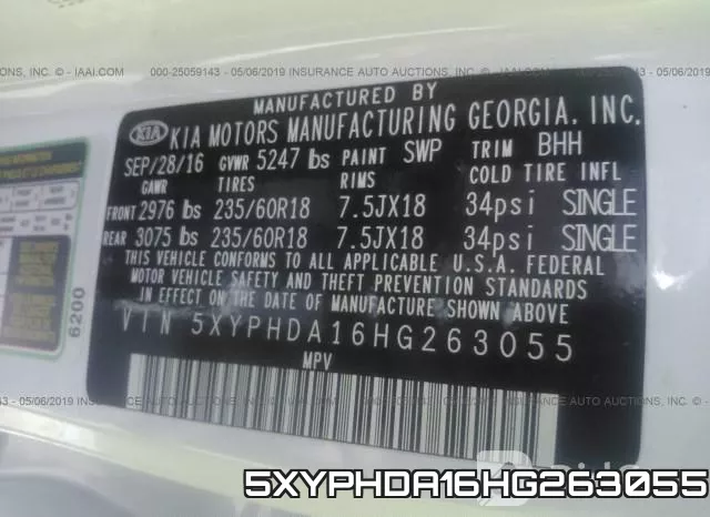 5XYPHDA16HG263055 фото 10