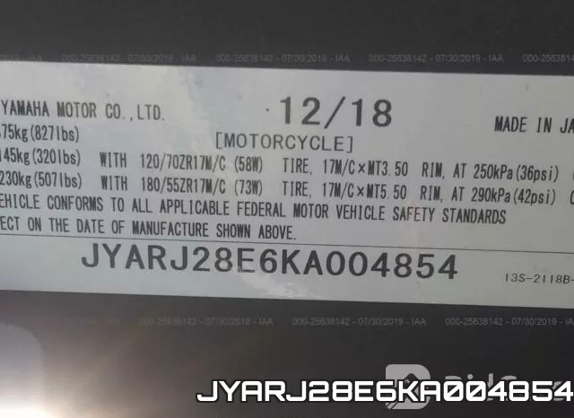 JYARJ28E6KA004854 фото 2