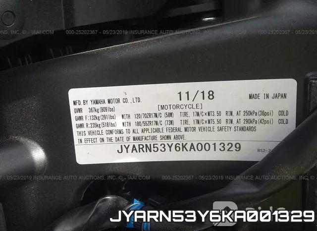JYARN53Y6KA001329 фото 2