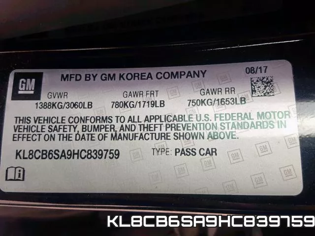 KL8CB6SA9HC839759 фото 2