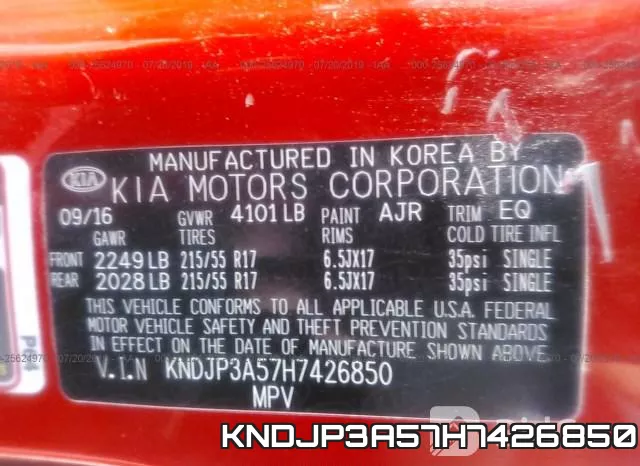 KNDJP3A57H7426850 фото 10