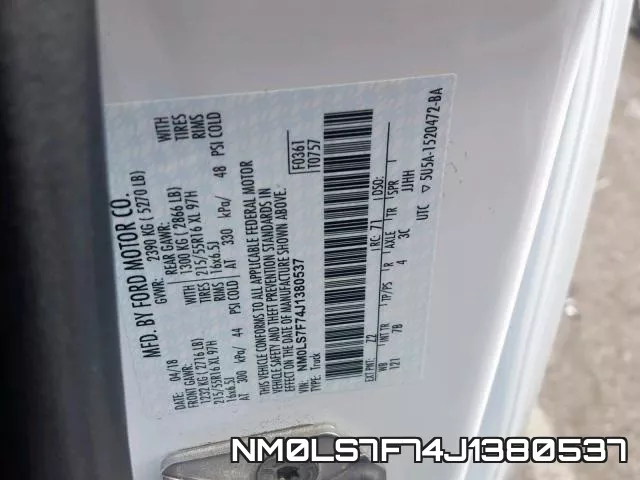 NM0LS7F74J1380537 фото 2