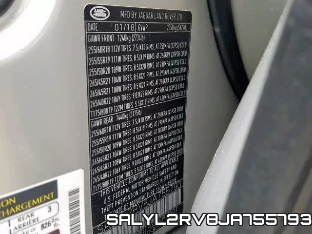 SALYL2RV8JA755793 фото 2
