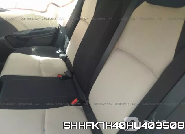 SHHFK7H40HU403508 фото 9