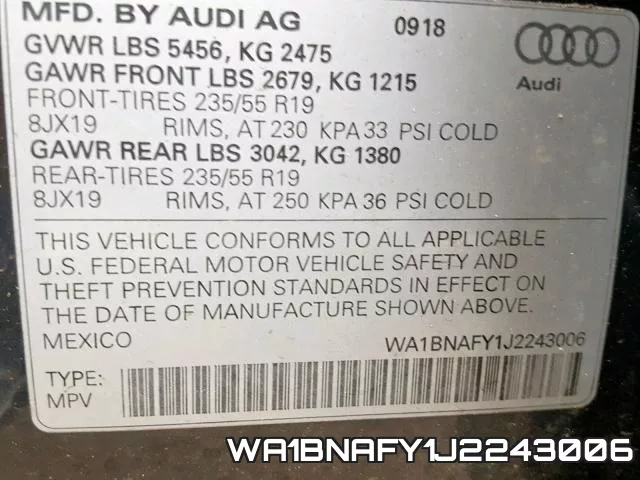 WA1BNAFY1J2243006 фото 2