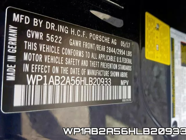WP1AB2A56HLB20933 фото 2