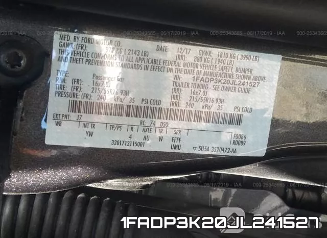 1FADP3K20JL241527 фото 10