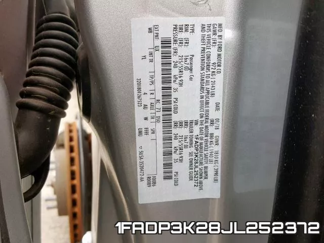 1FADP3K28JL252372 фото 2