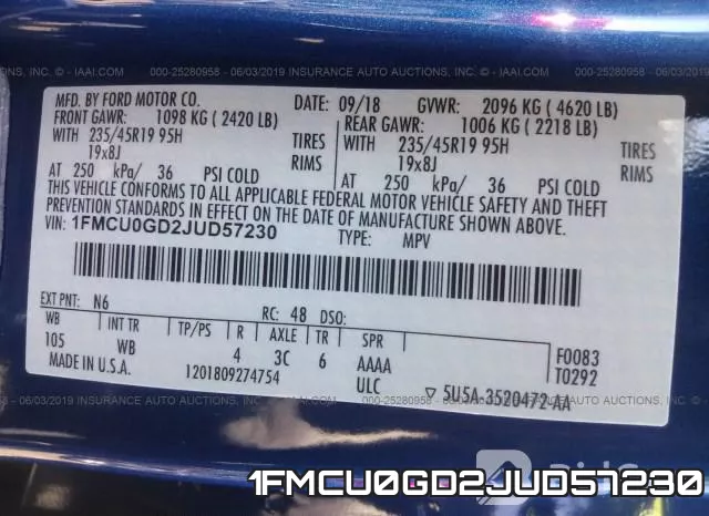 1FMCU0GD2JUD57230 фото 10