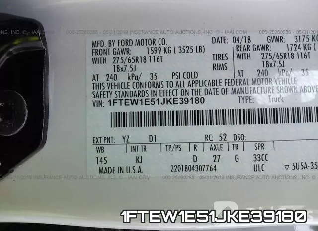 1FTEW1E51JKE39180 фото 10