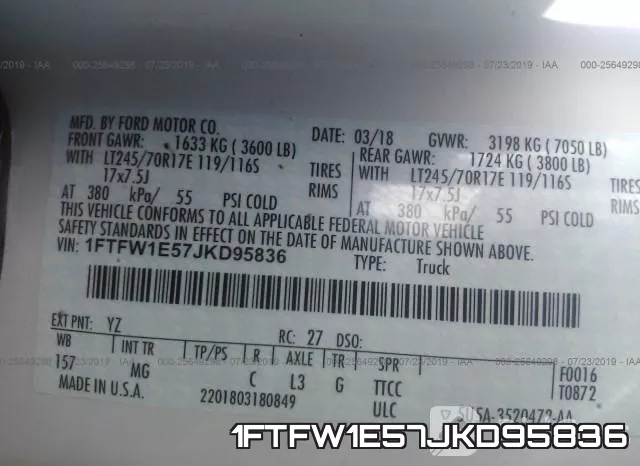 1FTFW1E57JKD95836 фото 10