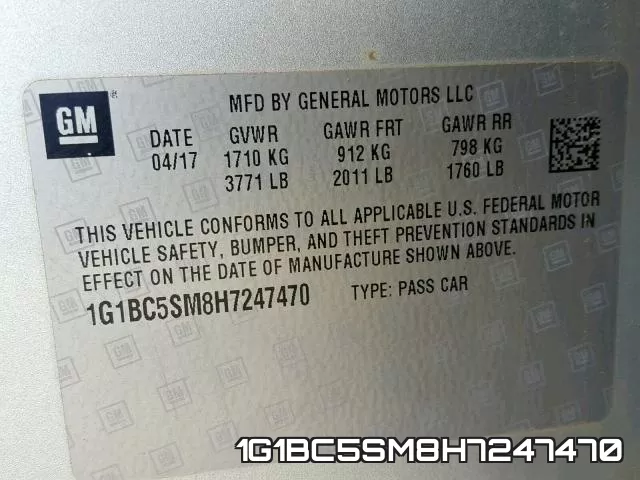 1G1BC5SM8H7247470 фото 2