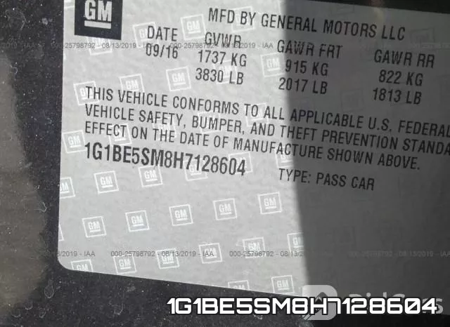 1G1BE5SM8H7128604 фото 10