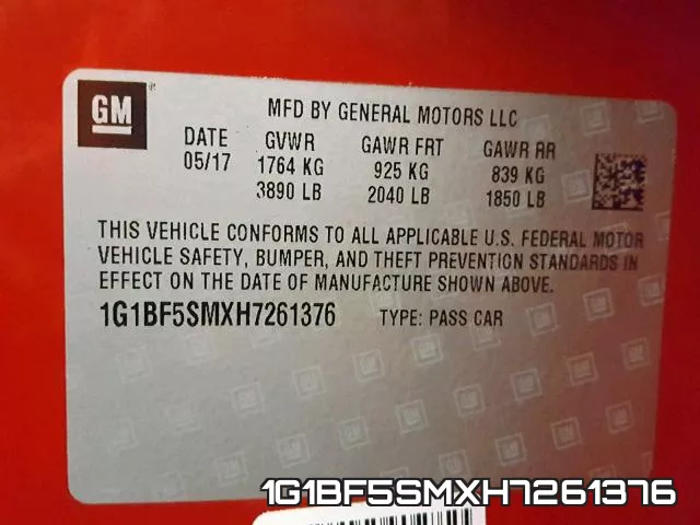 1G1BF5SMXH7261376 фото 2
