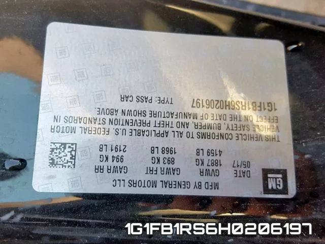 1G1FB1RS6H0206197 фото 2