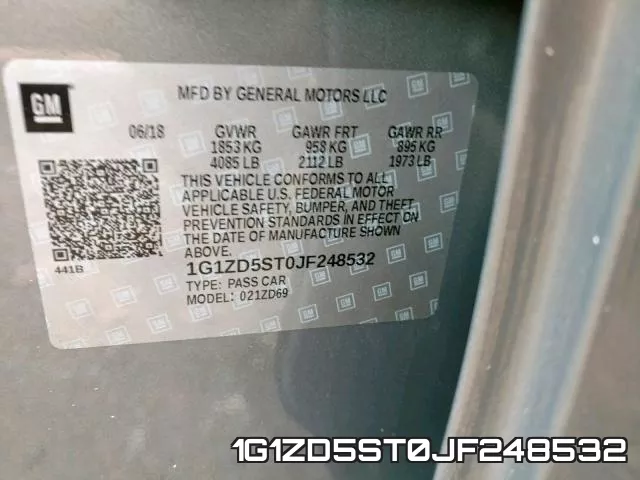 1G1ZD5ST0JF248532 фото 2