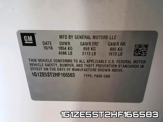 1G1ZE5ST2HF166583 фото 2