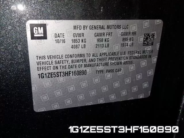 1G1ZE5ST3HF160890 фото 2