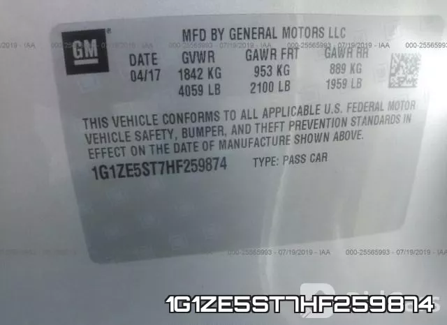 1G1ZE5ST7HF259874 фото 10