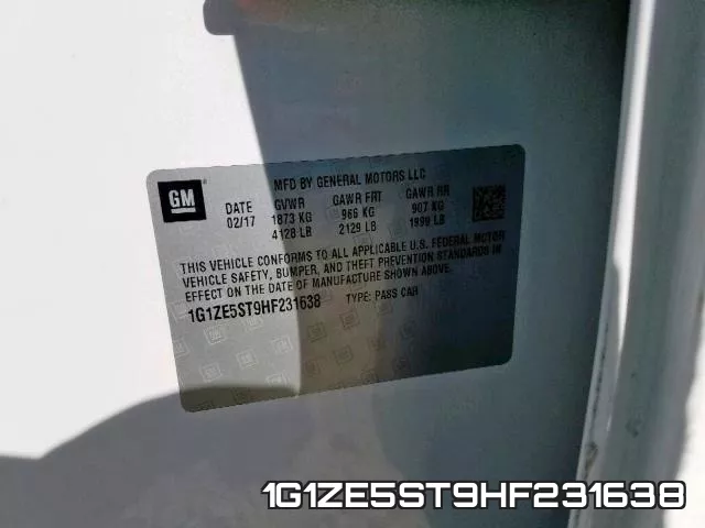 1G1ZE5ST9HF231638 фото 2