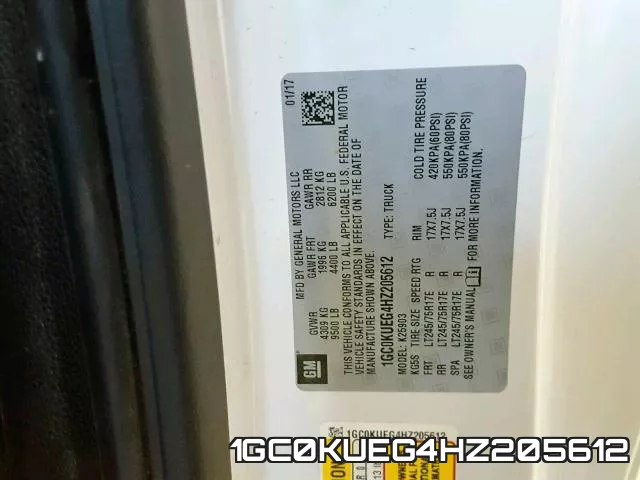 1GC0KUEG4HZ205612 фото 2