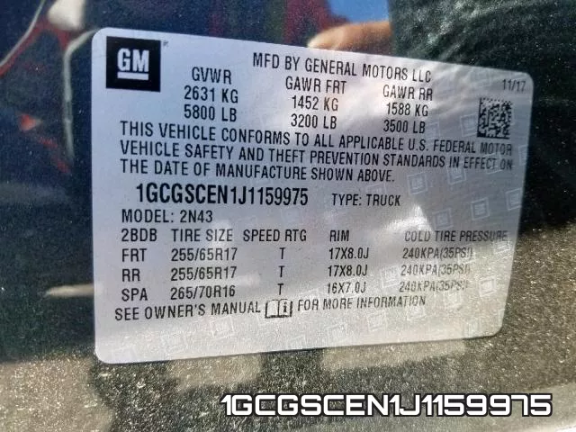 1GCGSCEN1J1159975 фото 2