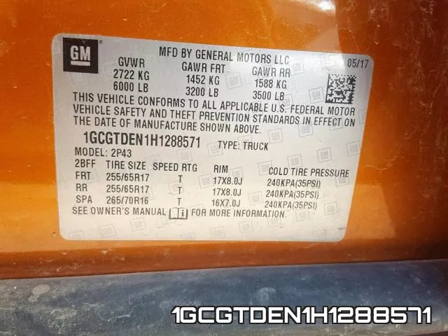 1GCGTDEN1H1288571 фото 2