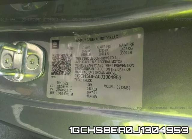 1GCHSBEA0J1304953 фото 10