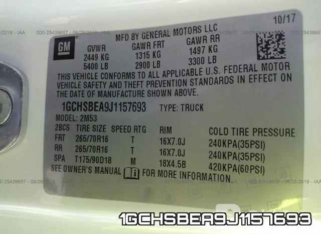 1GCHSBEA9J1157693 фото 10