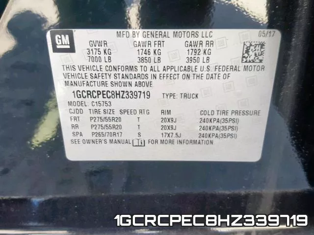 1GCRCPEC8HZ339719 фото 2
