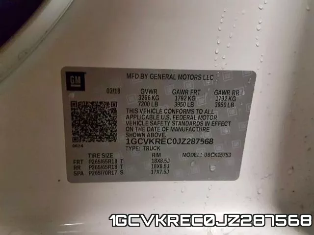 1GCVKREC0JZ287568 фото 2
