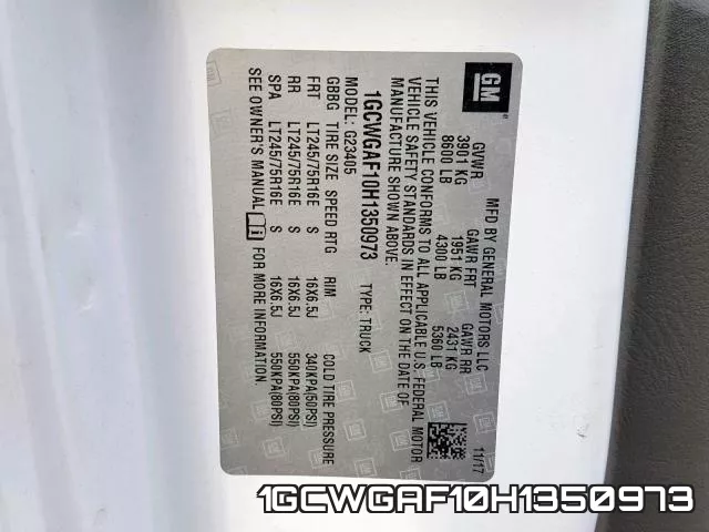 1GCWGAF10H1350973 фото 2
