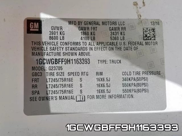 1GCWGBFF9H1163393 фото 2