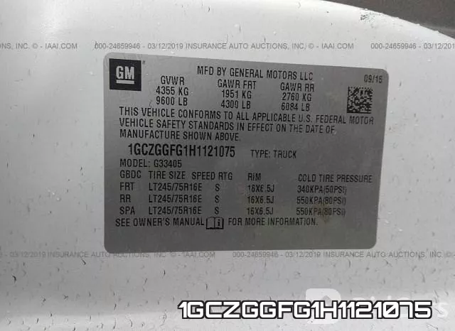 1GCZGGFG1H1121075 фото 10