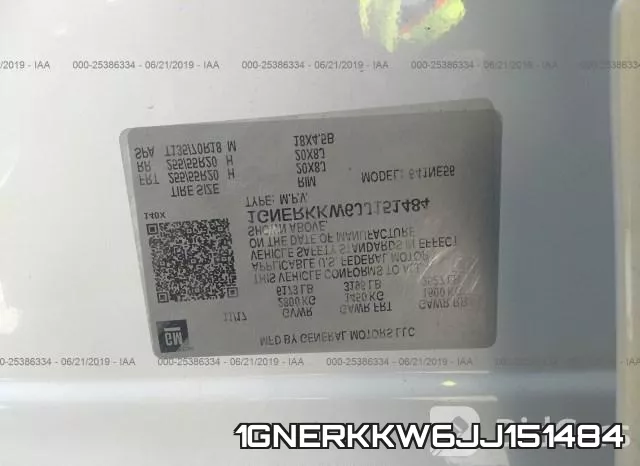 1GNERKKW6JJ151484 фото 9