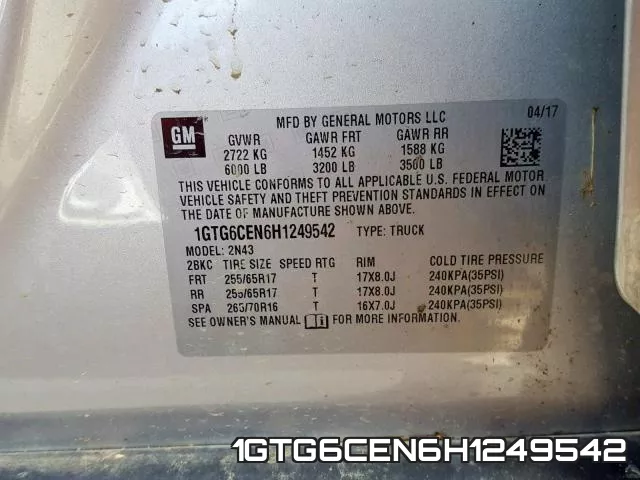 1GTG6CEN6H1249542 фото 2