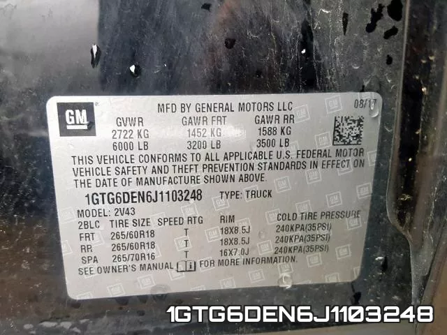 1GTG6DEN6J1103248 фото 2